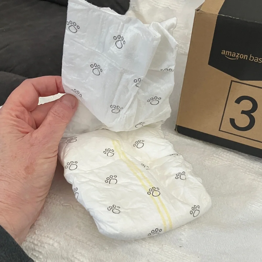 Disposable Dog Diapers - White